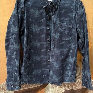 L.L. Bean Dark Blue Corduroy Shirt